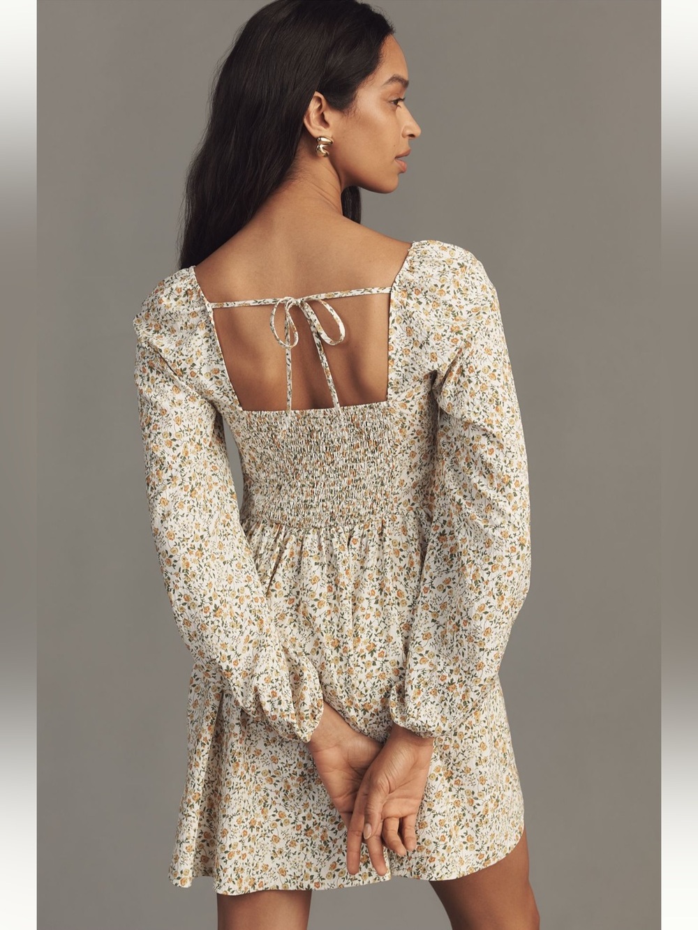 Anthropologie Coquette Cottagecore Floral Corset Mini Dress NWT L Flowy - Picture 6 of 13